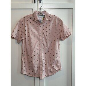 Denim & Flower Ricky Singh Palm Tree Short Sleeve‎ Button Down Men’s Small